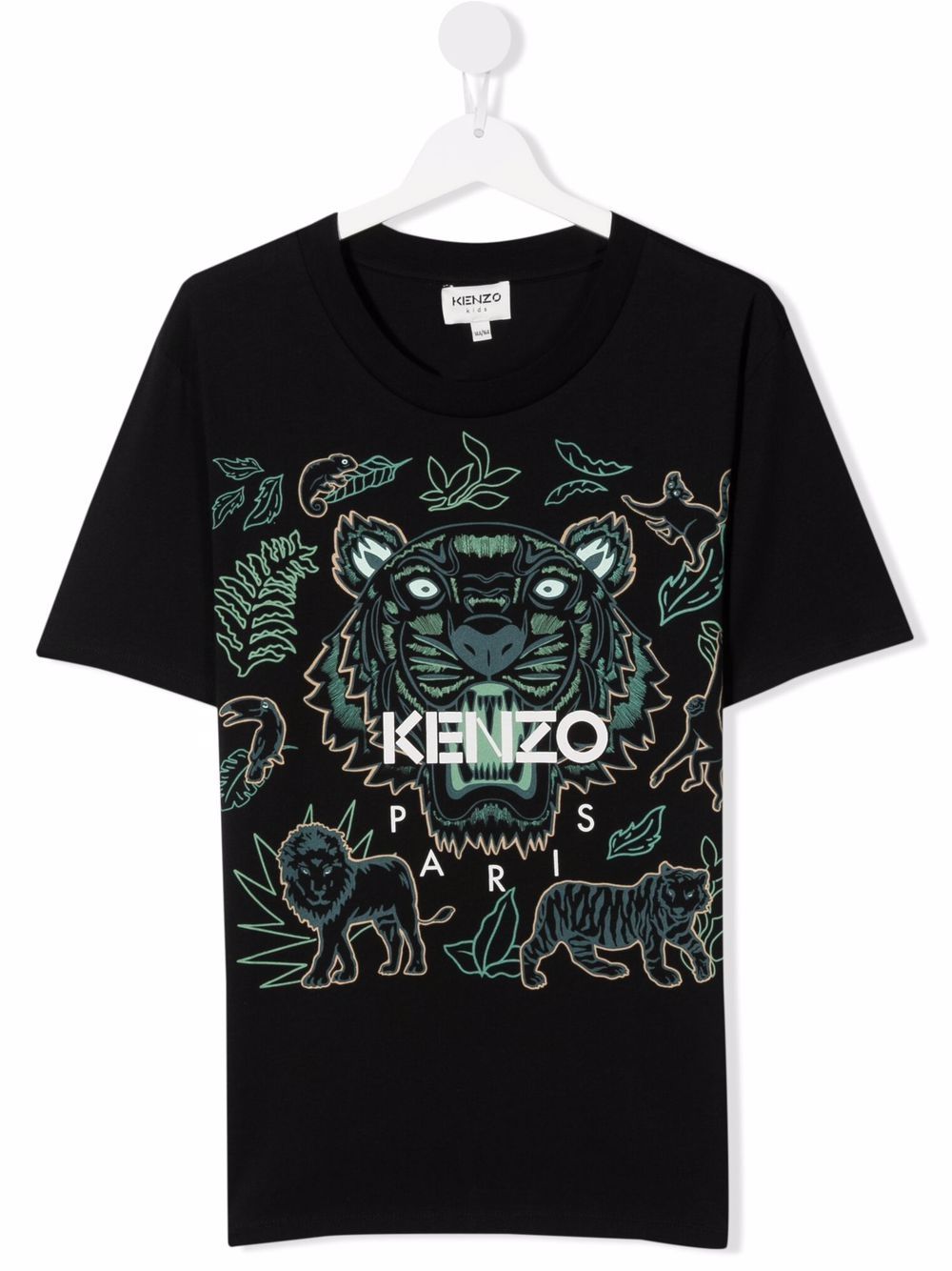 фото Kenzo kids футболка с принтом tiger