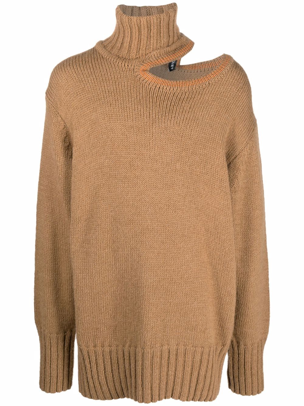 cutout roll neck jumper