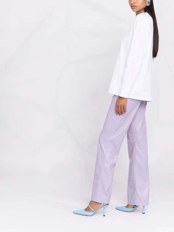 MSGM logo-print long-sleeve T-shirt | White | FARFETCH