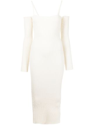 Anna Quan ribbed-knit off-shoulder Dress - Farfetch