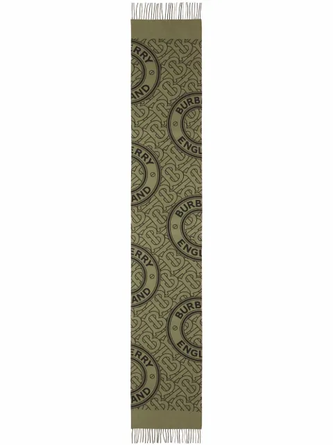 Burberry reversible check-monogram scarf