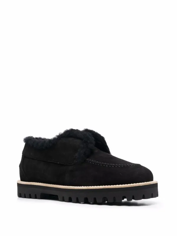 Le Silla Yacht Suede Loafers - Black