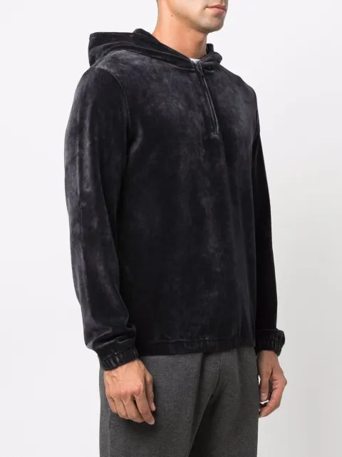 emporio armani velour hoodie