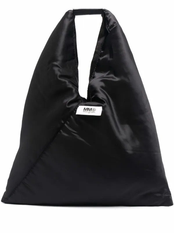black fabric tote