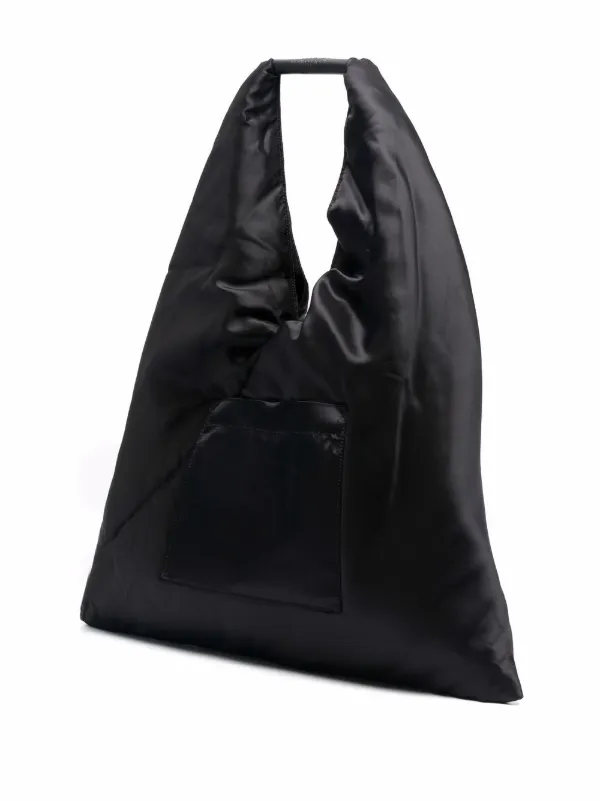 black fabric tote