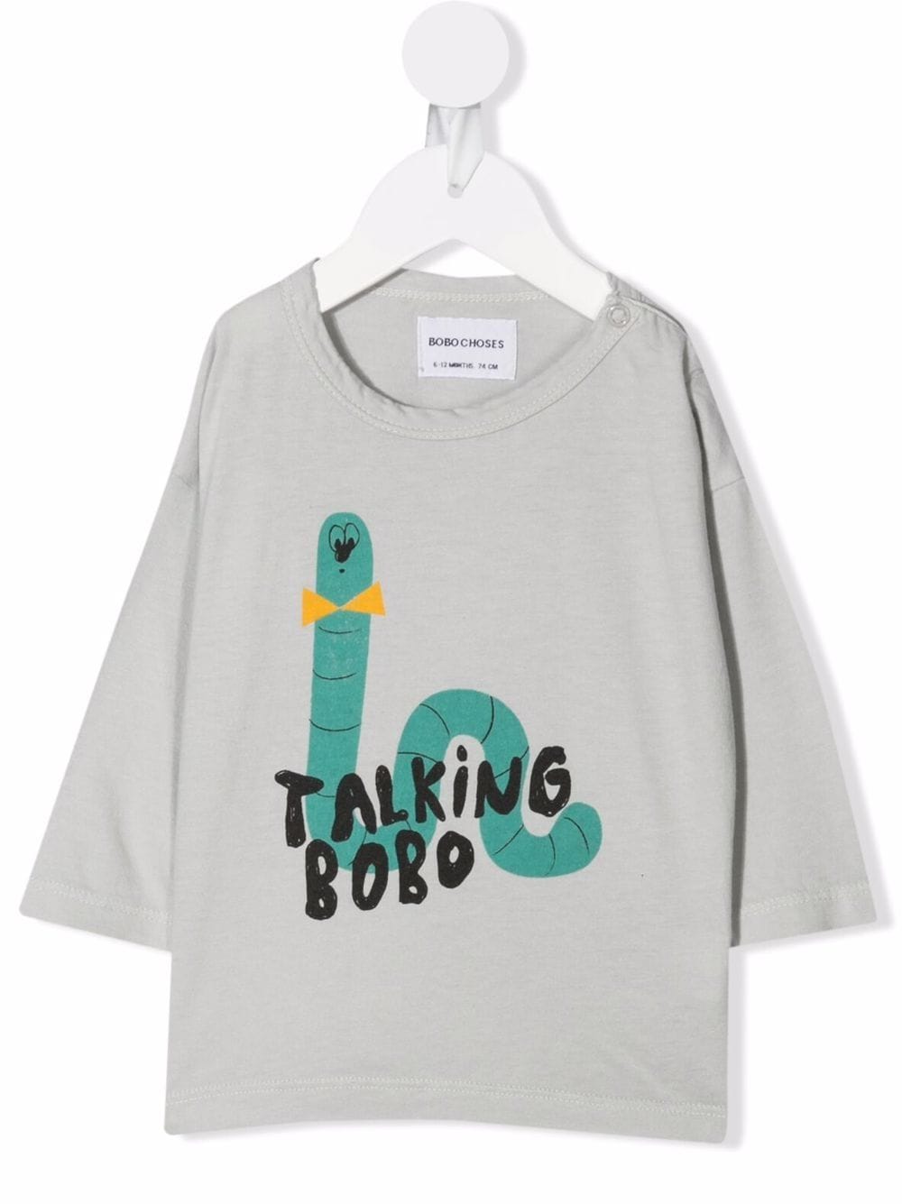 Bobo Choses Babies' Logo-print Crew Neck Jumper In 灰色