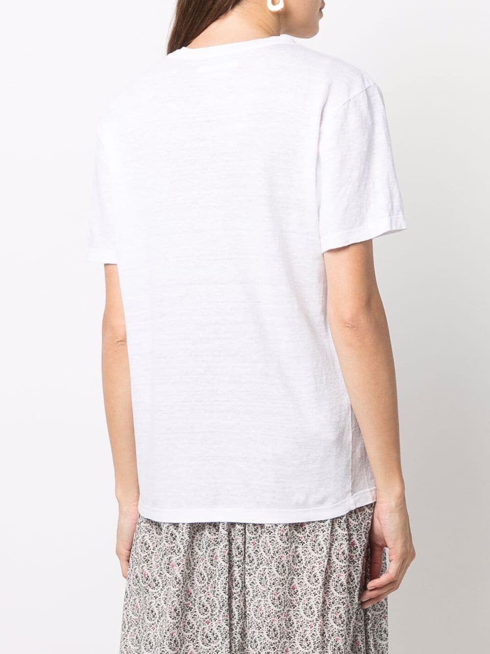 Shop Isabel Marant Étoile Casual Logo T-shirt In Weiss