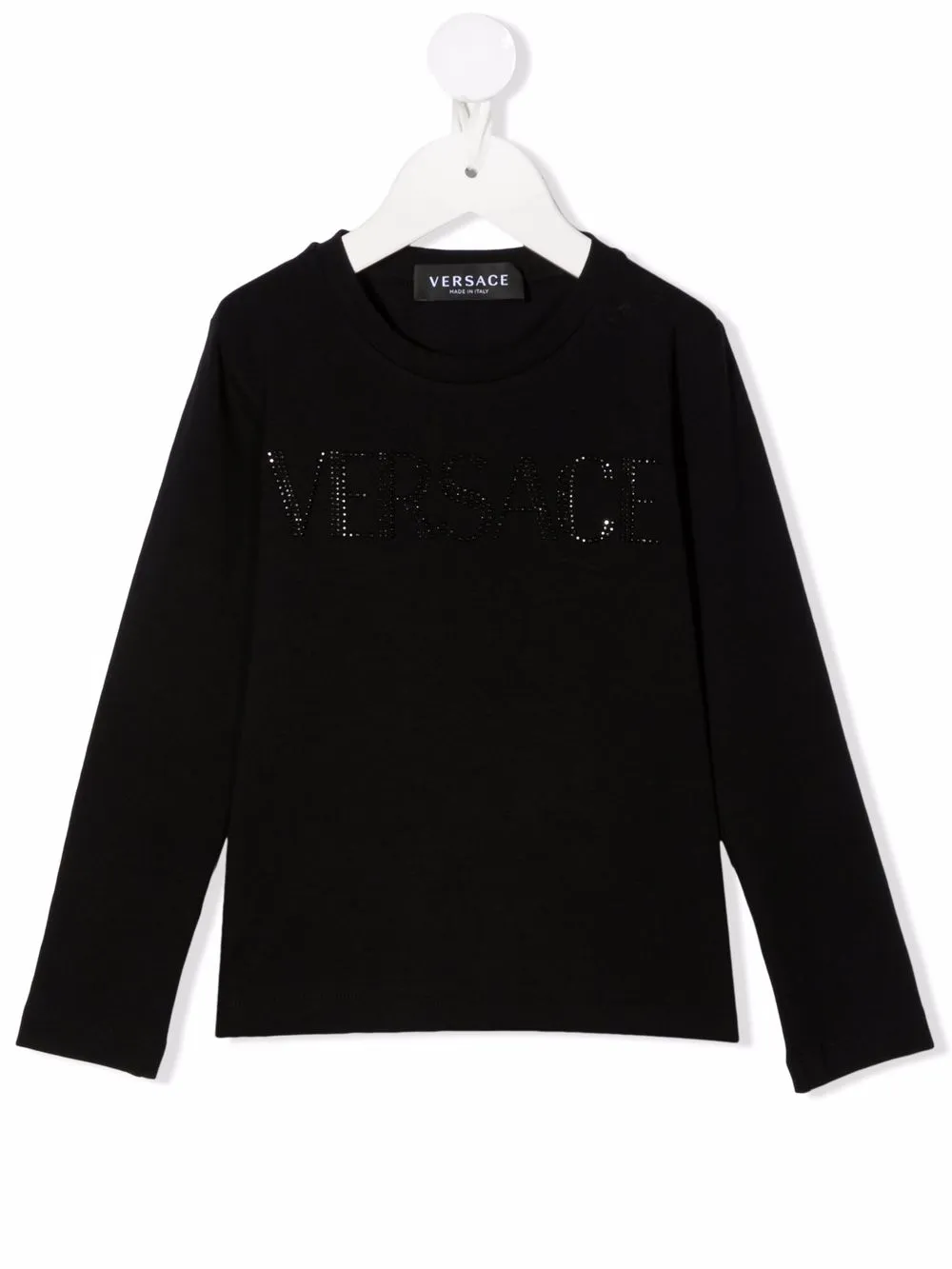 

Versace Kids suéter con detalles de gemas - Negro