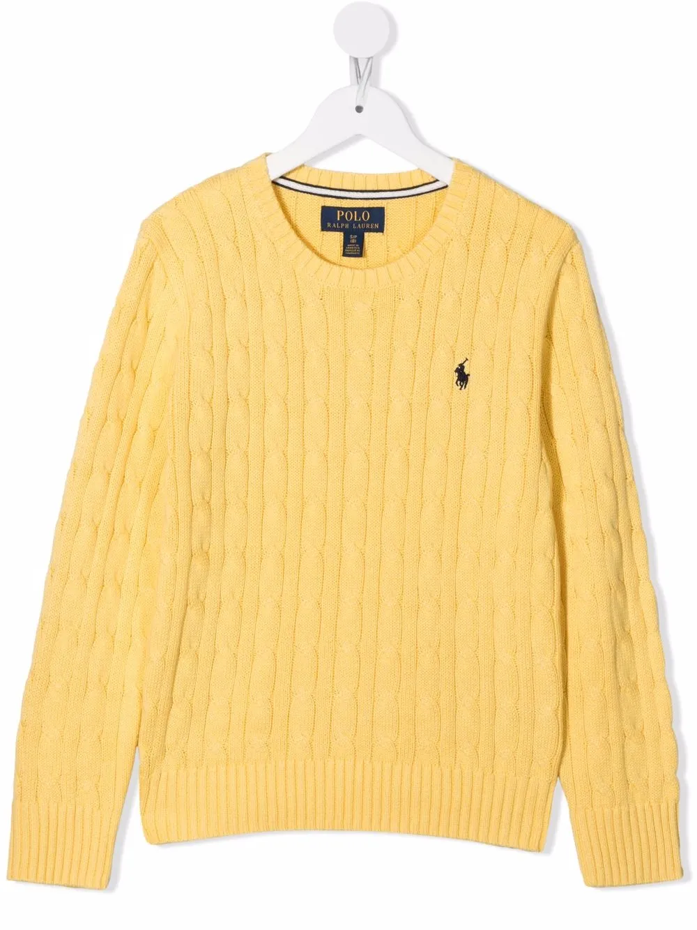 POLO RALPH LAUREN CABLE-KNIT ROUND NECK JUMPER 