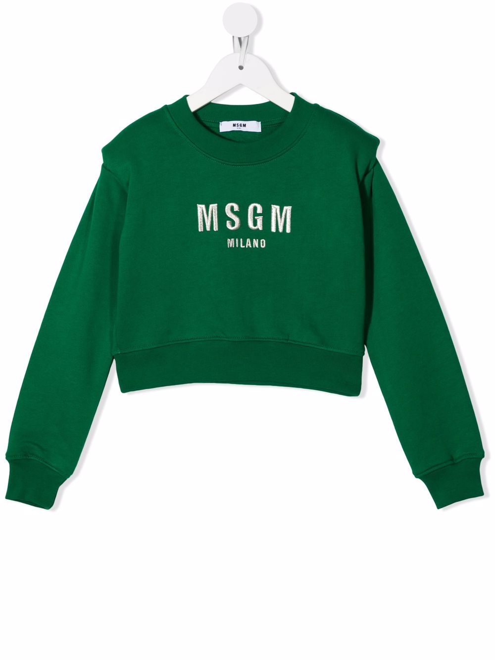 фото Msgm kids толстовка с круглым вырезом и логотипом