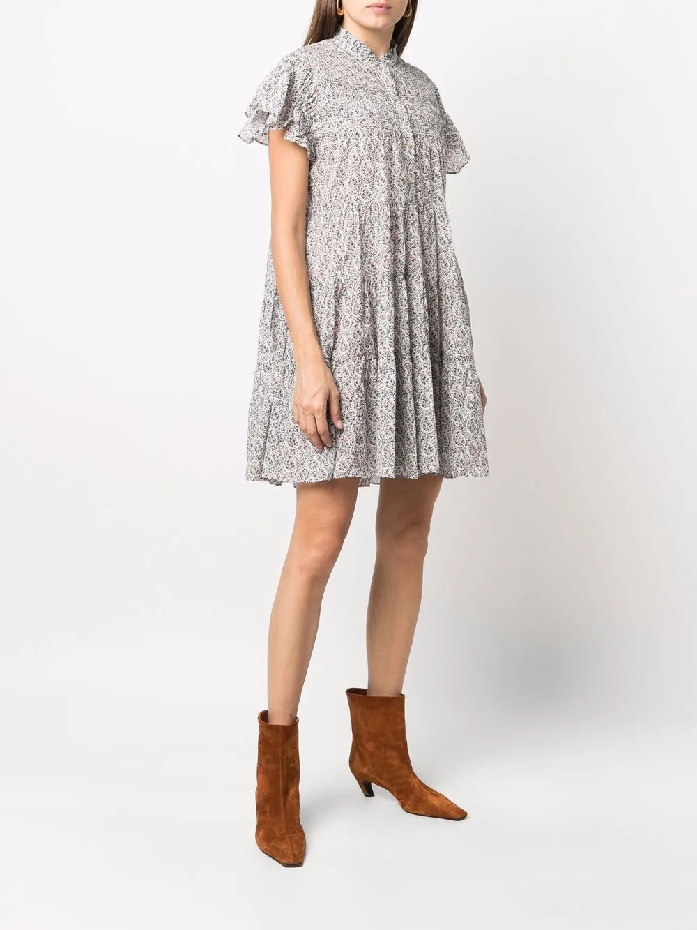 фото Isabel marant étoile платье-трапеция с цветочным принтом