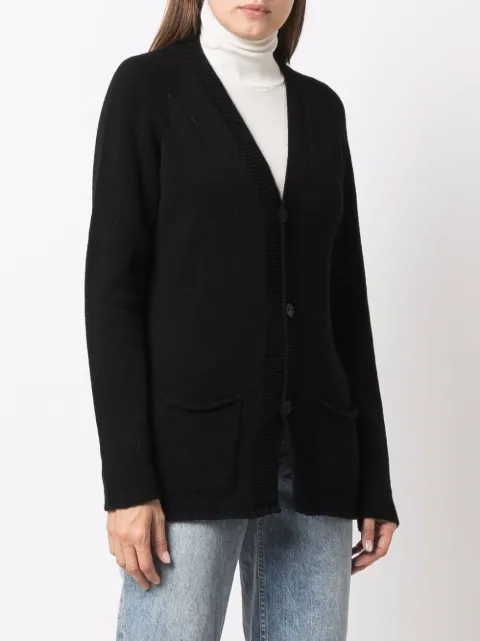 ribbed-trim V-neck cardigan for women 