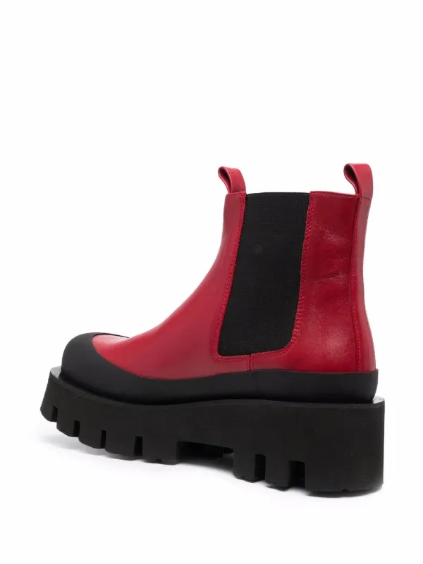 celine red boots