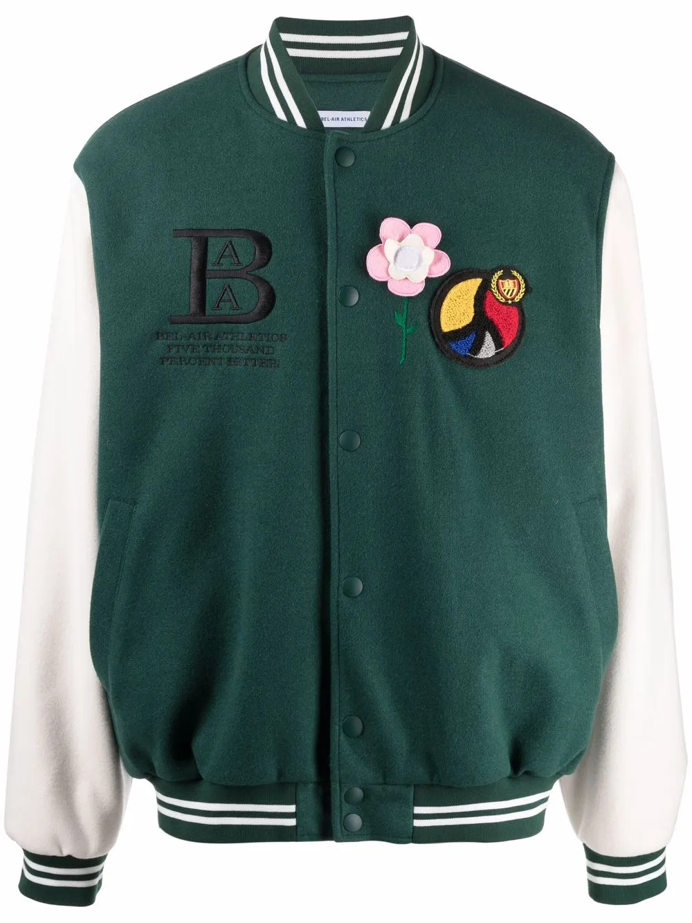 logo-embroidered bomber jacket