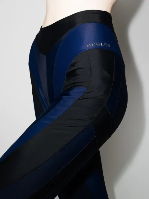 Mugler Panelled two-tone Leggings 