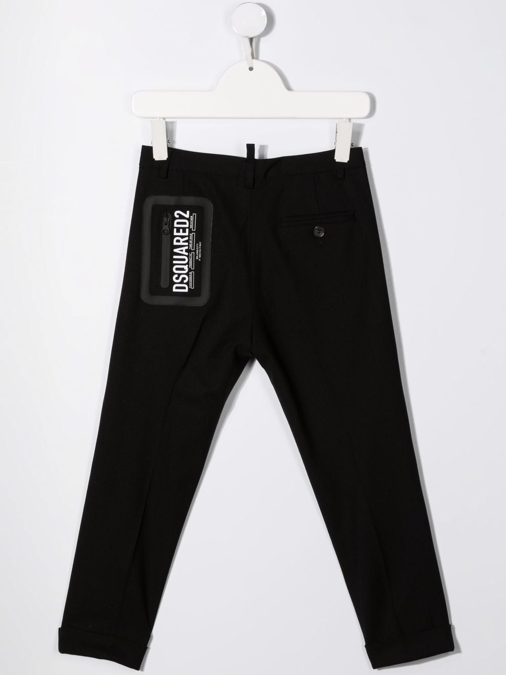 Shop Dsquared2 Rear Logo-print Trousers In Black