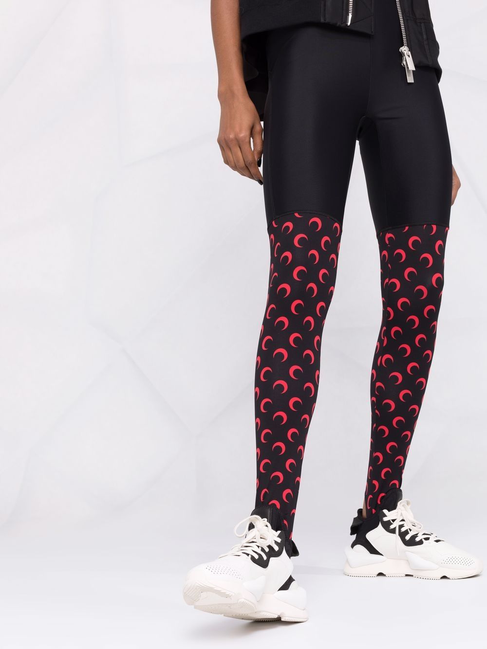 Marine Serre crescent moon-print top and leggings - BOPF