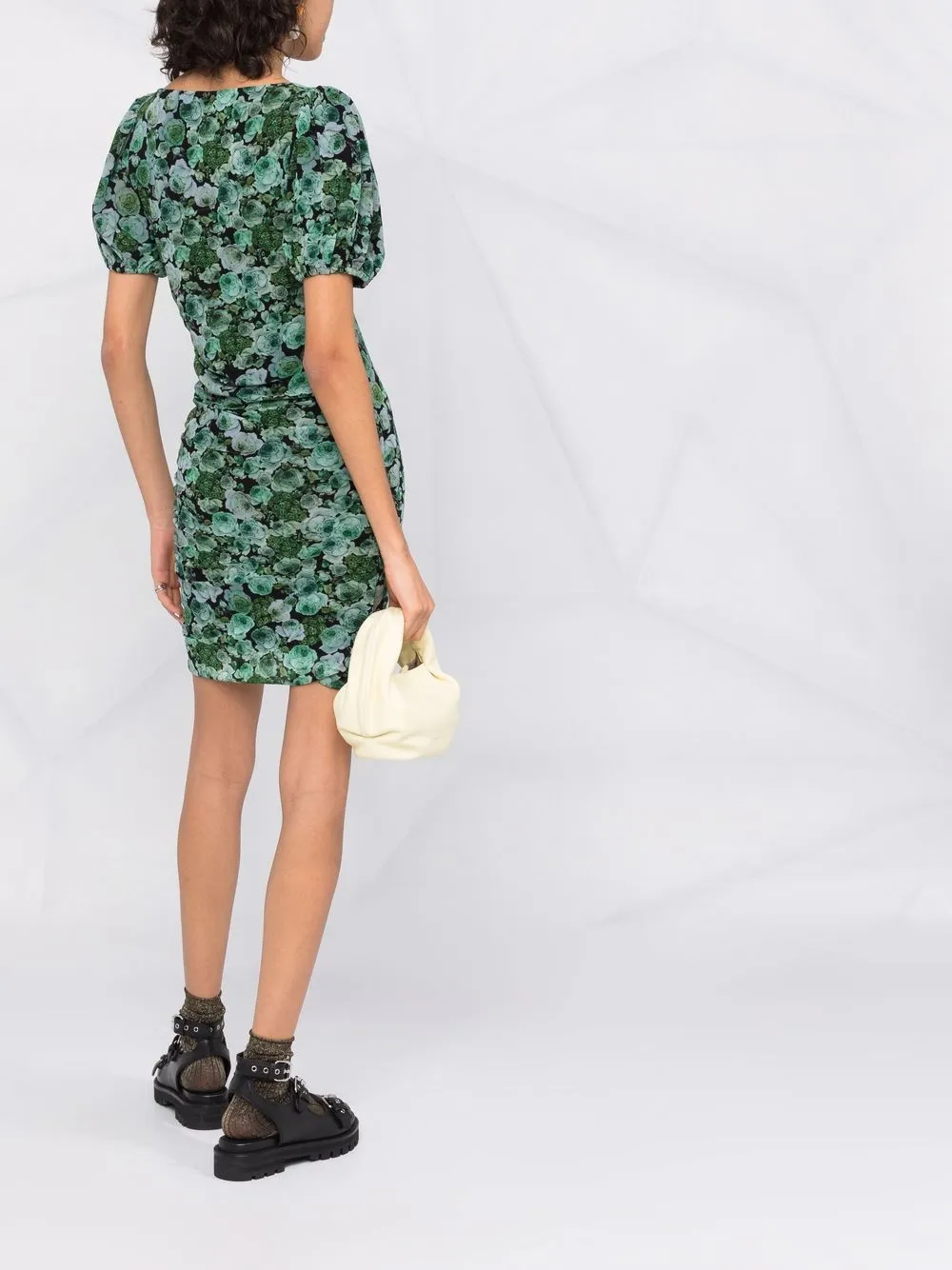 фото Ganni платье мини со сборками