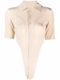 Ninamounah cut out-detail button-up shirt - Neutrals