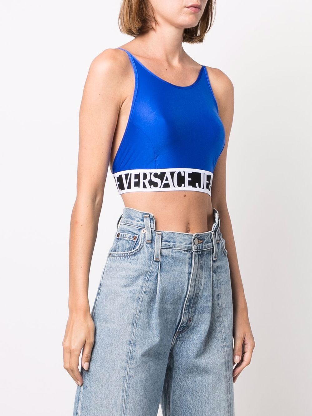 фото Versace jeans couture укороченный топ с логотипом