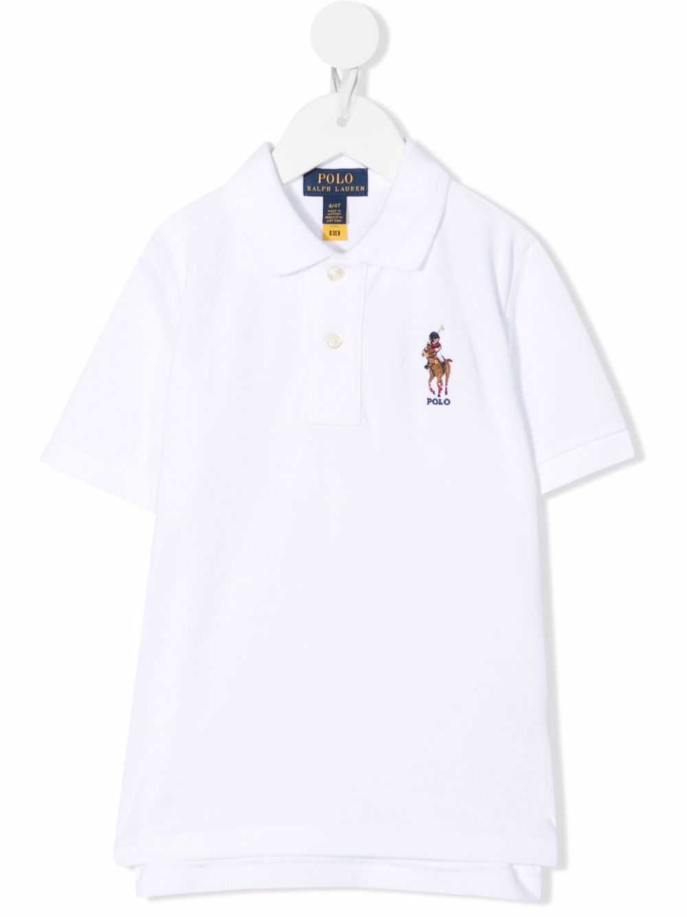 Ralph Lauren Embroidered-logo Short-sleeved Polo Shirt In 白色