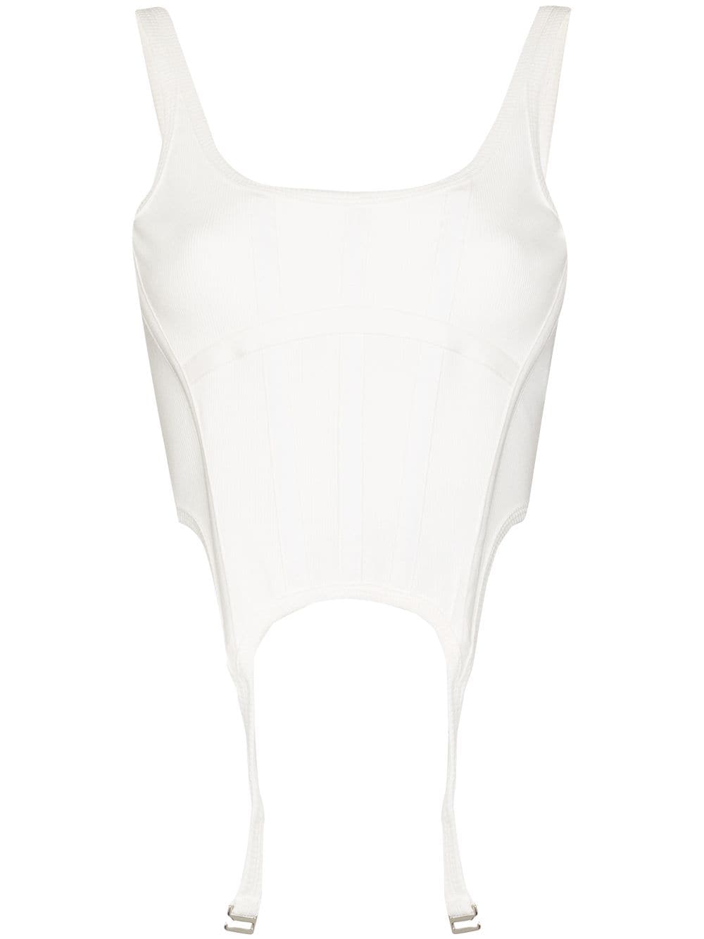 

Dion Lee corset-style zipped cropped top - White