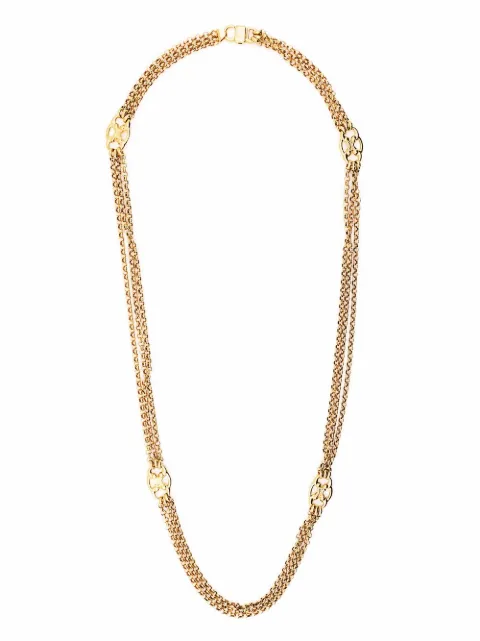 Celine Pre-Owned 1980s pre-owned layered chain necklace