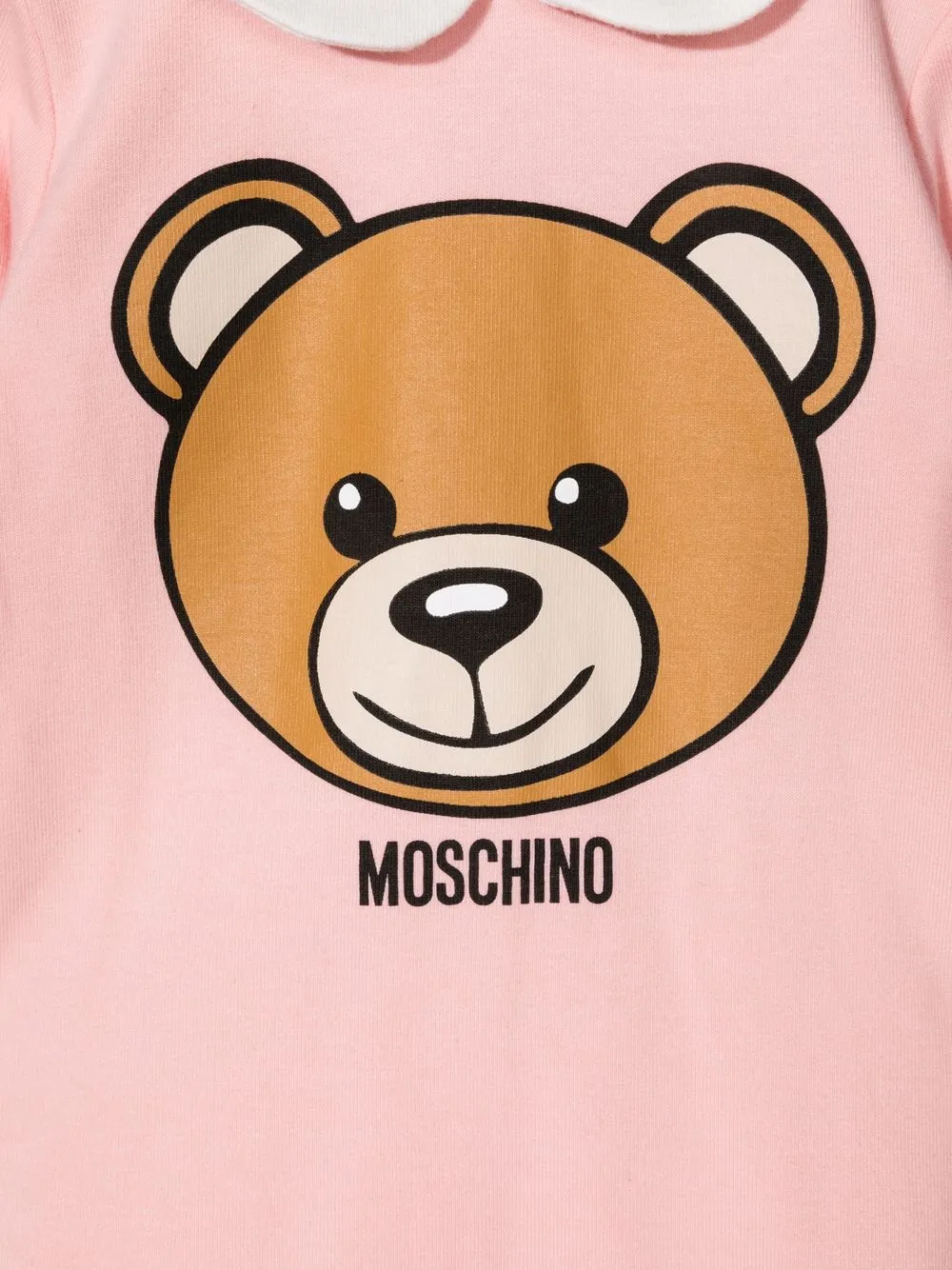 фото Moschino kids комплект из боди и шапки с принтом