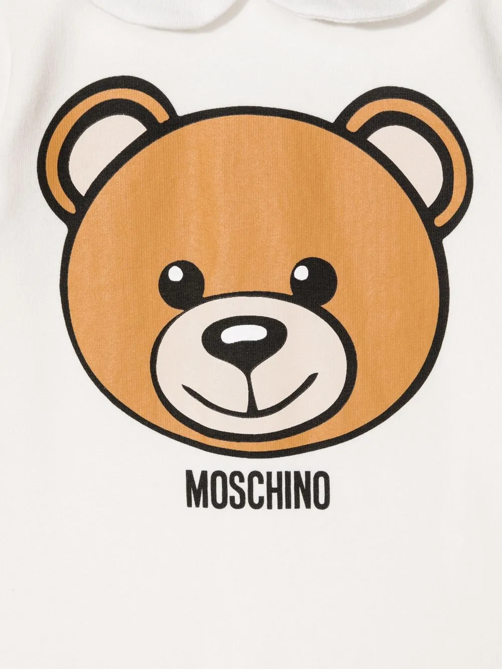 фото Moschino kids комплект из боди и шапки с принтом