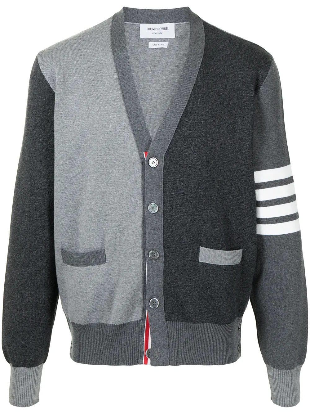 

Thom Browne 4-Bar V-neck cardigan - Grey