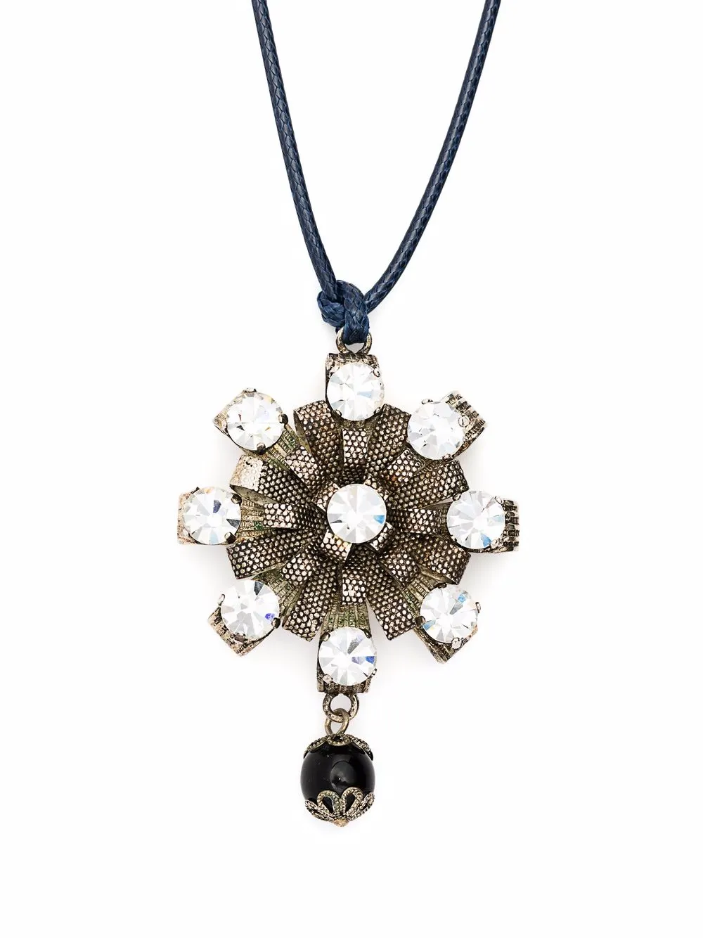 Image 1 of Christian Dior halsband med strassprytt hänge från 1980-talet