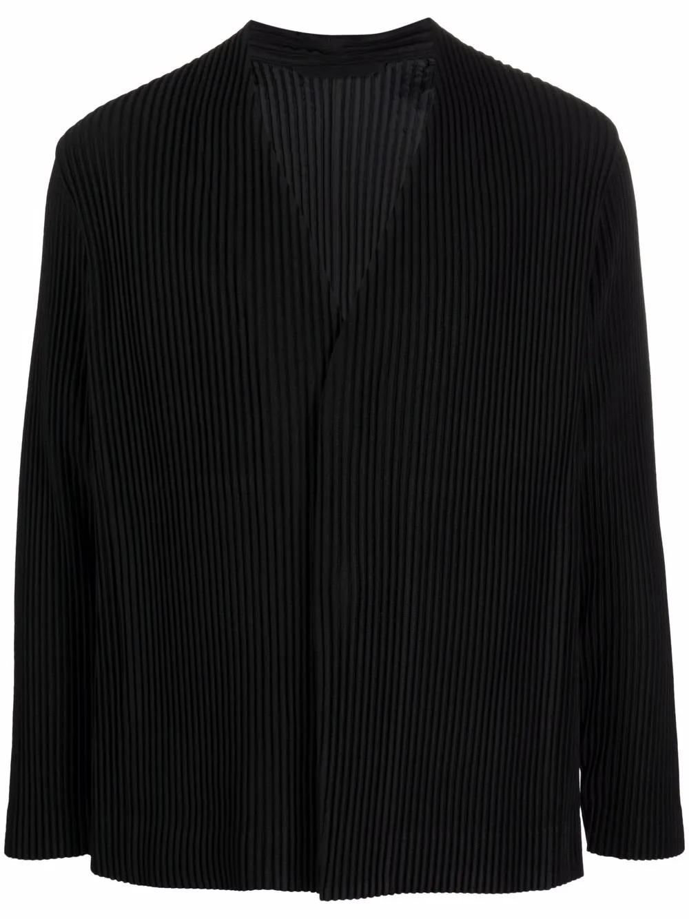 

Homme Plissé Issey Miyake plissé V-neck jacket - Black