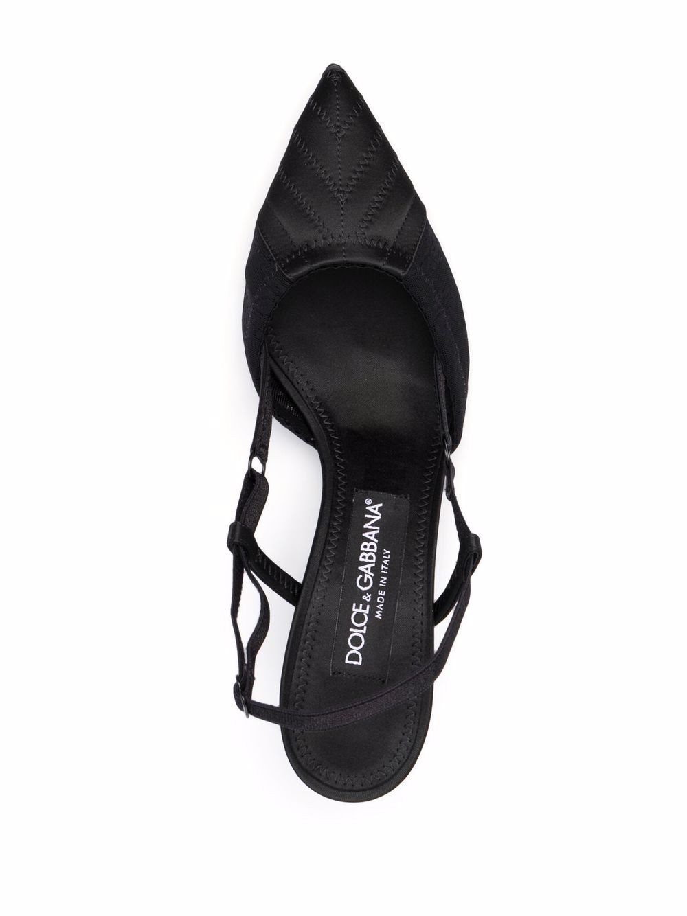 Shop Dolce & Gabbana Pointed Slingback Pumps In Schwarz