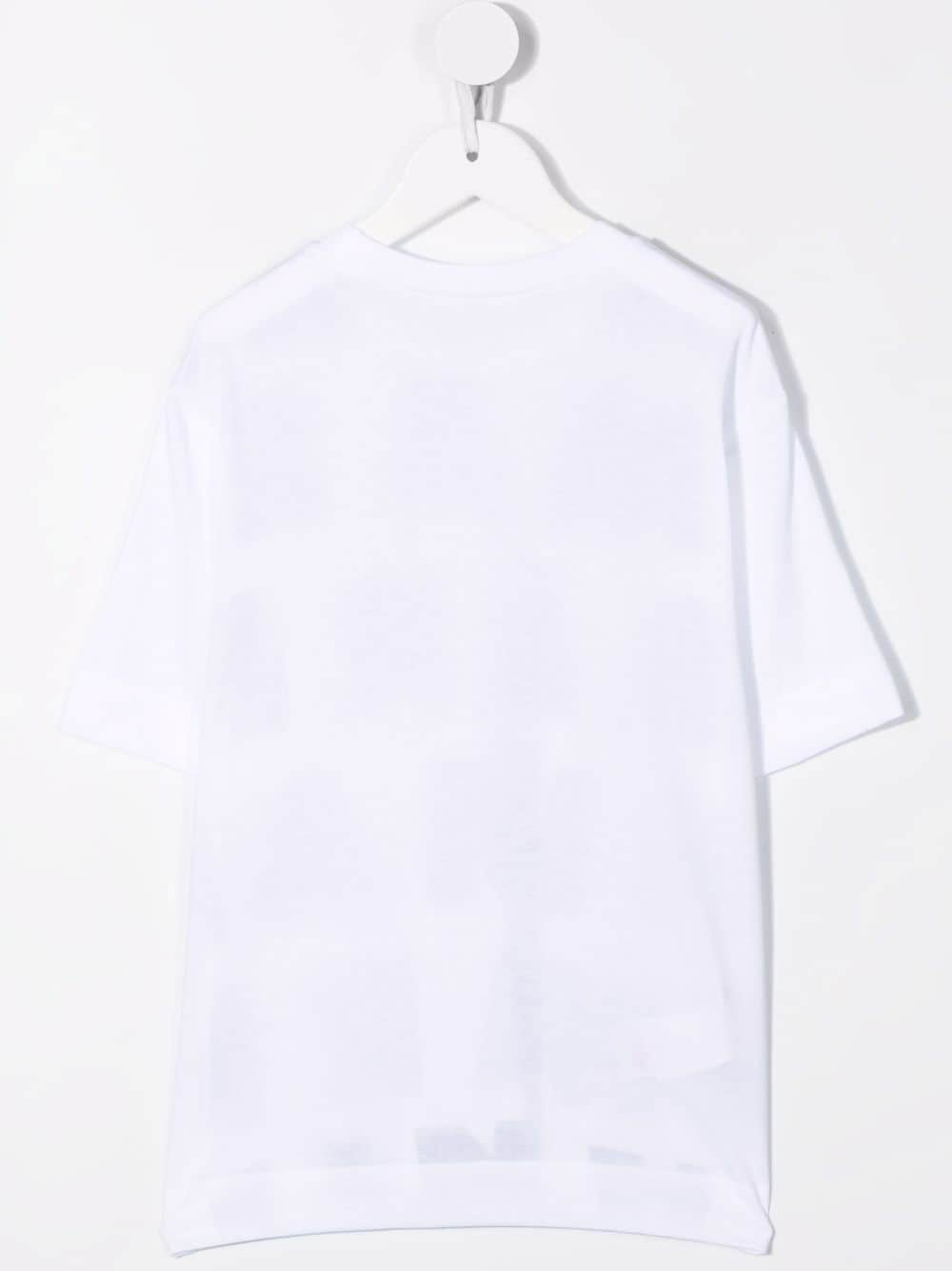 Shop Marni Logo-print Cotton T-shirt In White