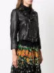 RED Valentino studded zip-front cropped biker jacket