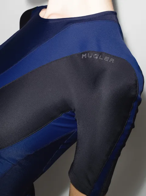 Mugler contrast-panel crew-neck T-shirt 