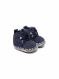 Mou Kids shearling-lined laced boots - Blue