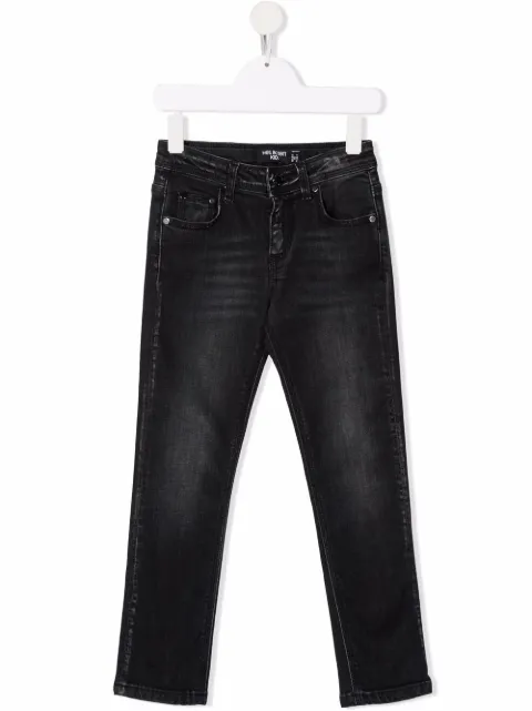 Neil Barrett Kids mid-rise faded jeans