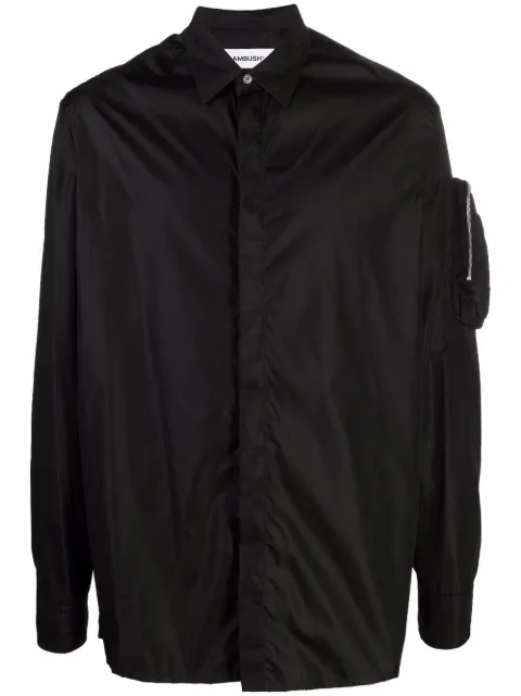 AMBUSH logo-patch sleeve-pocket shirt