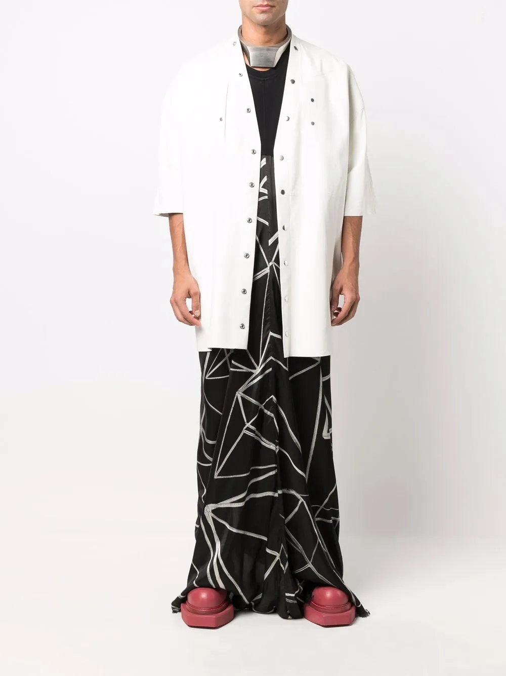 Rick Owens Leren overhemd - Wit