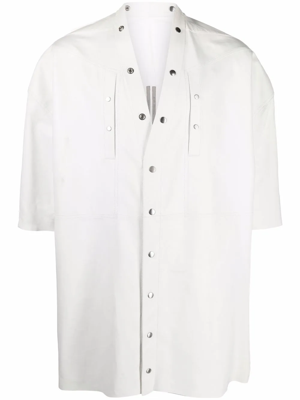 

Rick Owens Fogpocket snap-fastening leather shirt - White
