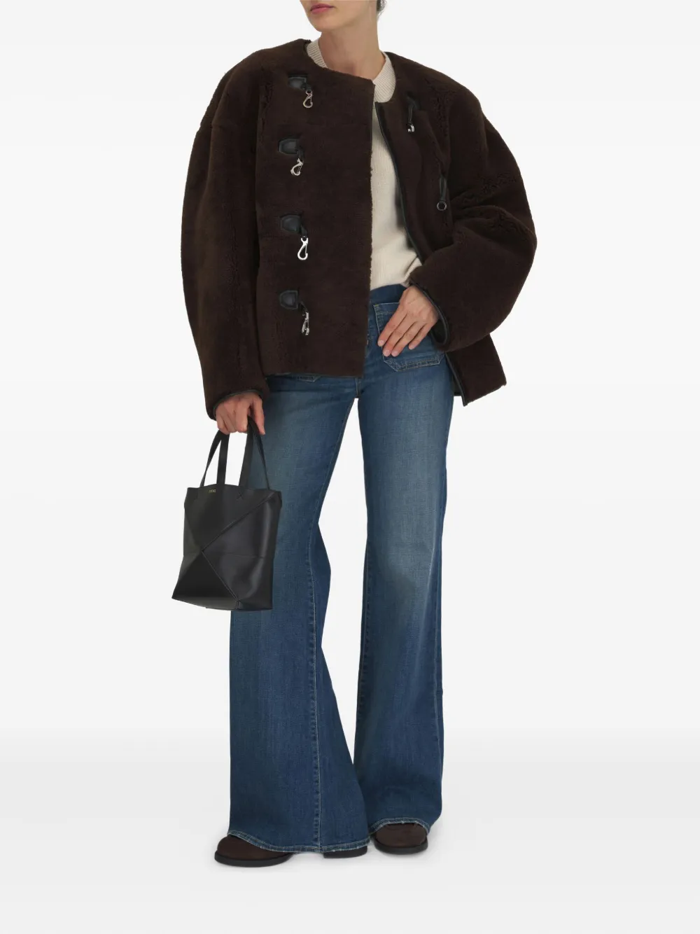 Nili Lotan patch-pocket wide-leg jeans - Blauw