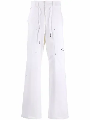 logo bootcut trousers