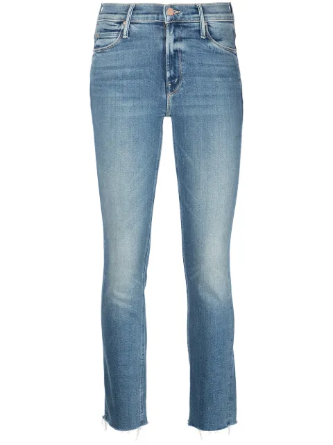 MOTHER faded slim-cut jeans