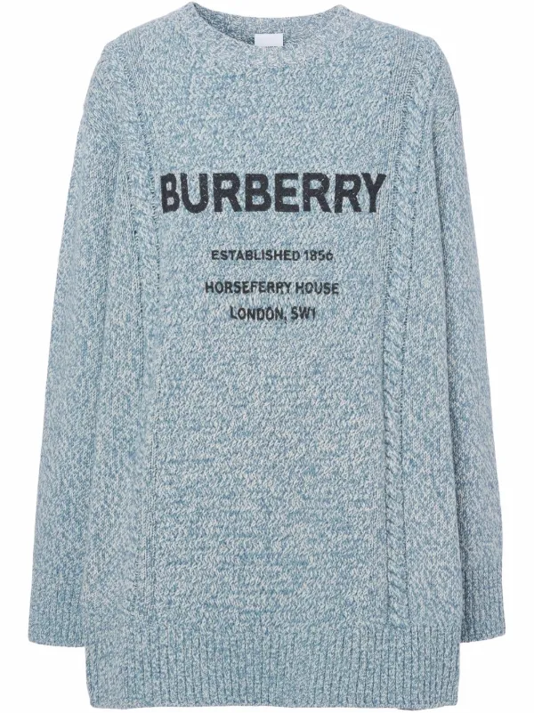 blue burberry jumper