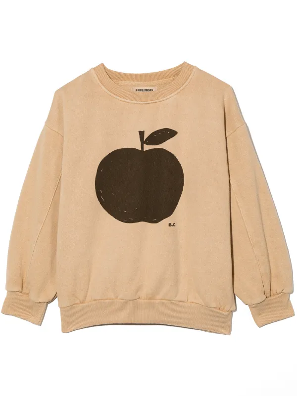 Bobo Choses apple-print crew-neck 