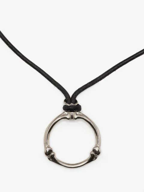 Takahiromiyashita The Soloist circular-pendant rope-detail necklace
