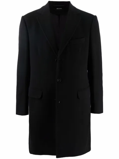 Zegna single-breasted mid-length coat