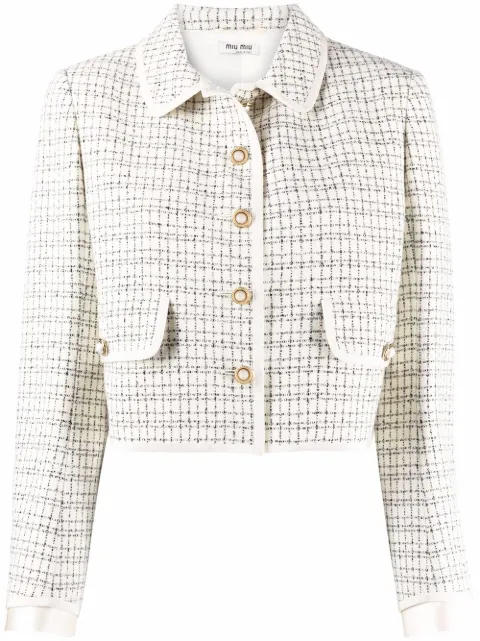 Miu Miu check cropped jacket