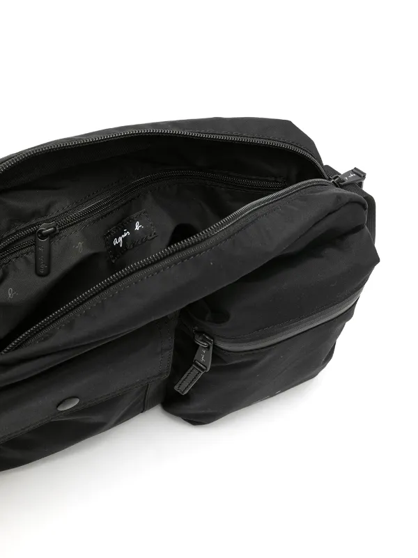Agnès b. zip-up Messenger Bag | Black | FARFETCH GE